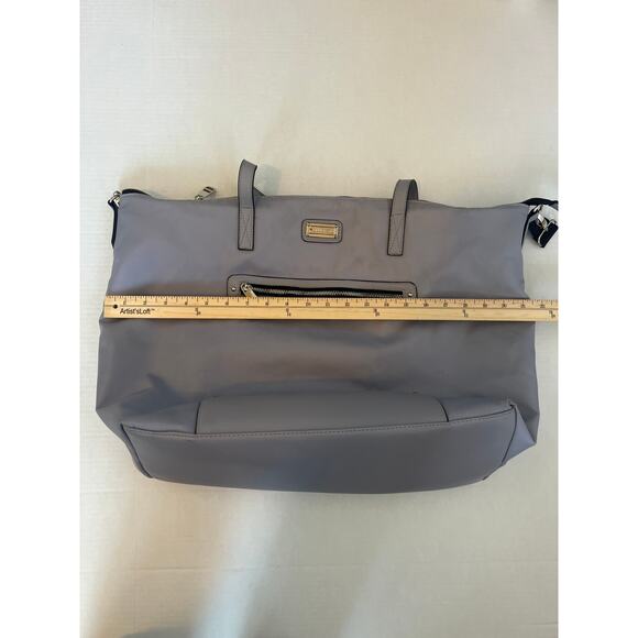 Madden Girl Nylon
Weekender Travel Large Tote Bag Gray and Black - Picture 7 of 11